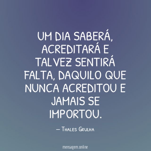 Um dia saberá