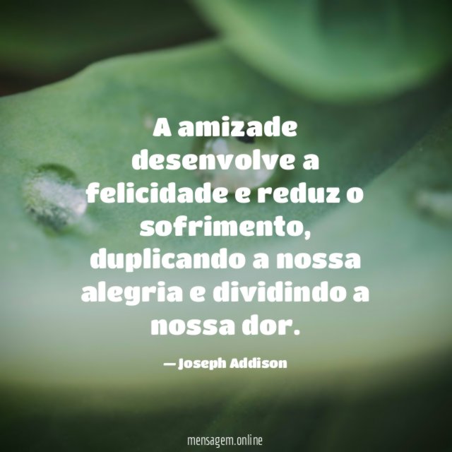 A amizade desenvolve a felicidade e reduz o sofrimento
