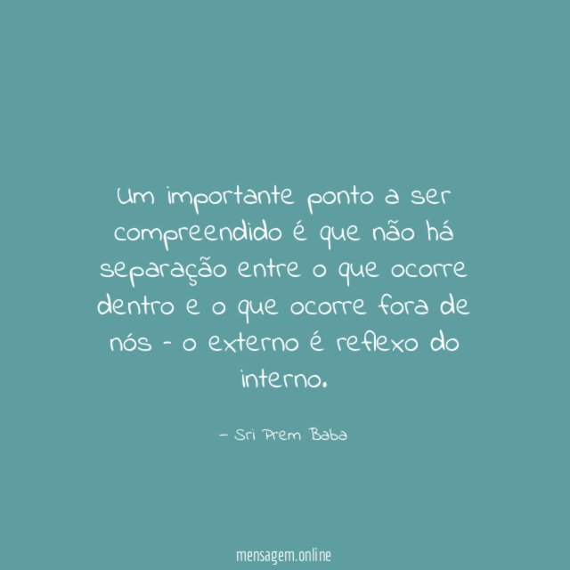 Um importante ponto a ser compreendido é que