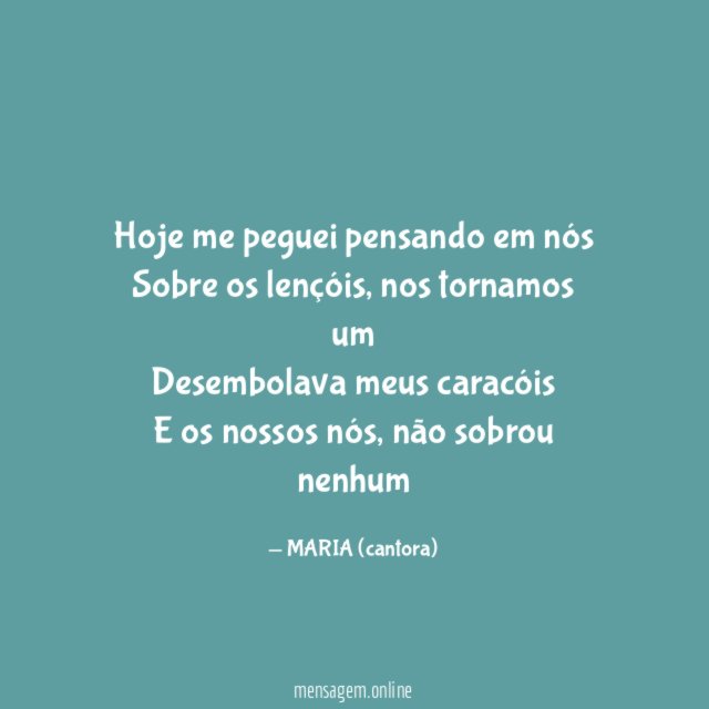 Hoje me peguei pensando em nós Sobre os lençóis