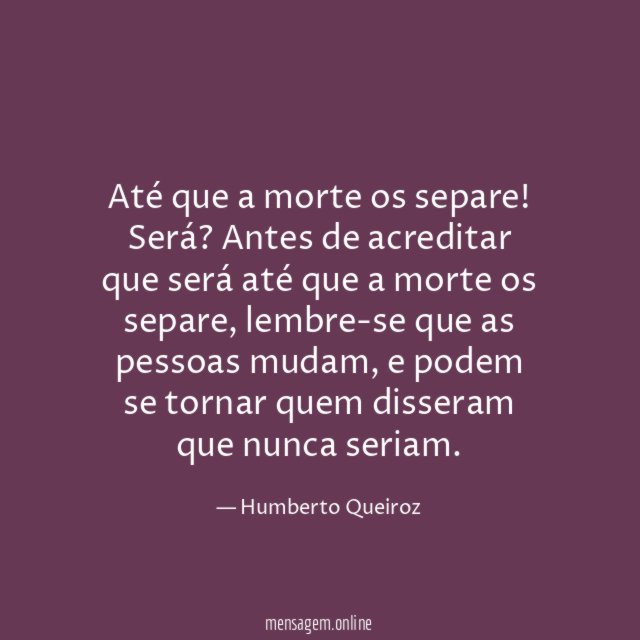 Até que a morte os separe