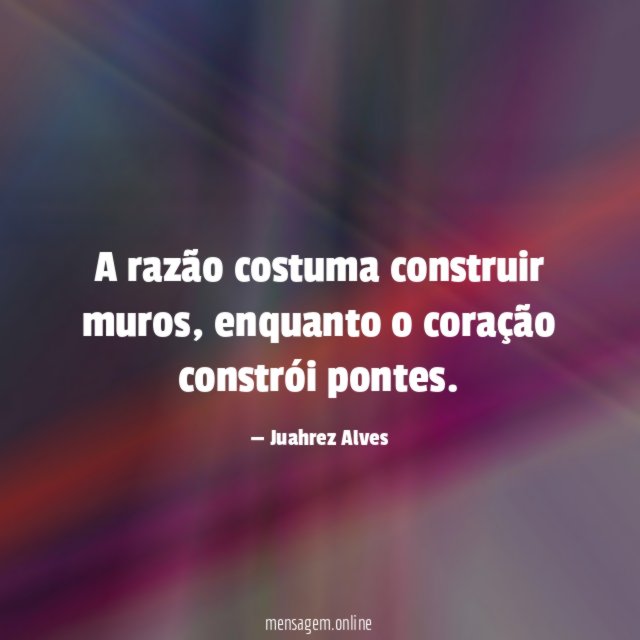 A razão costuma construir muros