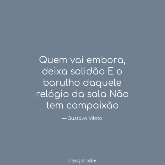 Quem vai embora