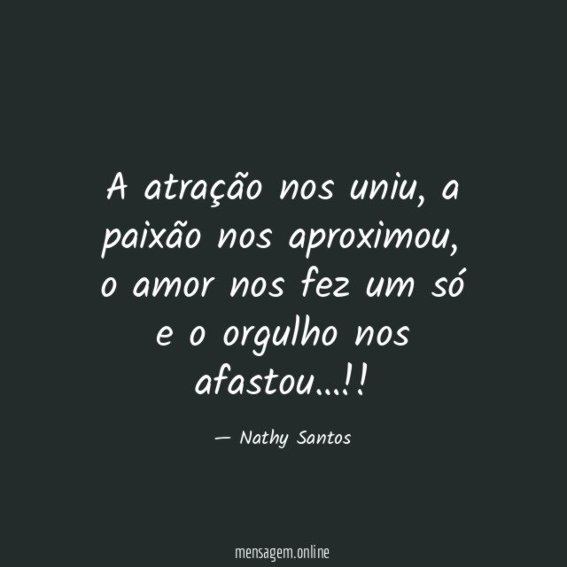 A atração nos uniu