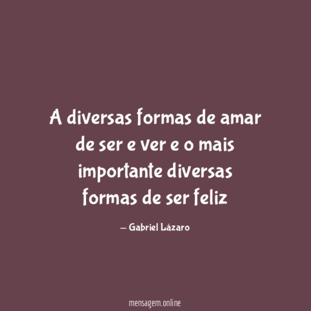A diversas formas de amar de ser