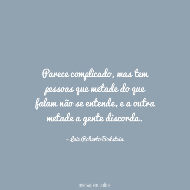 Parece complicado