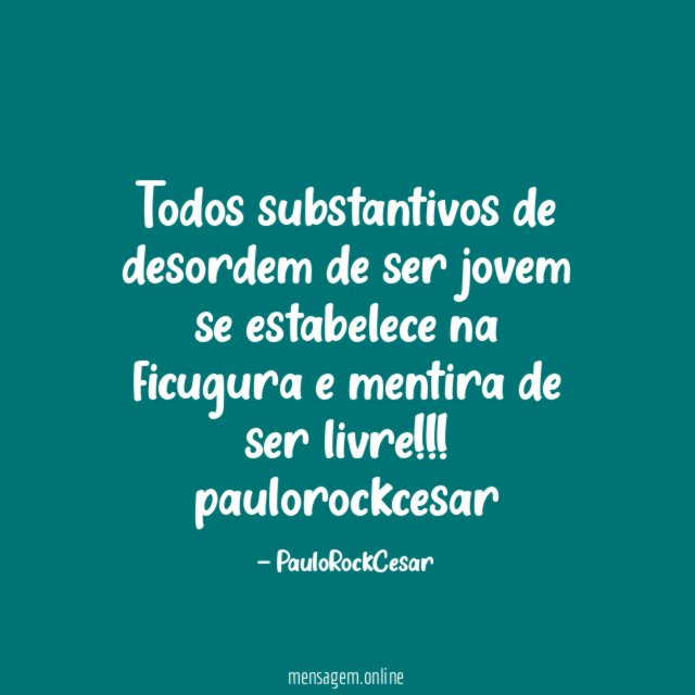 Todos substantivos de desordem de ser jovem se