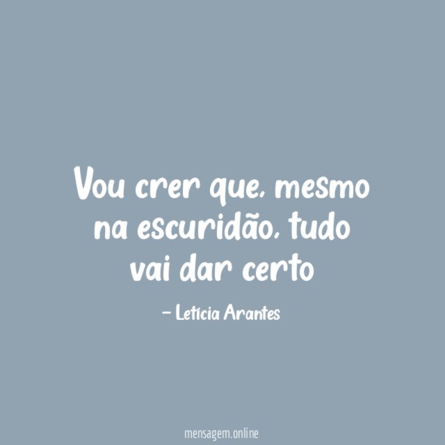 Vou crer que