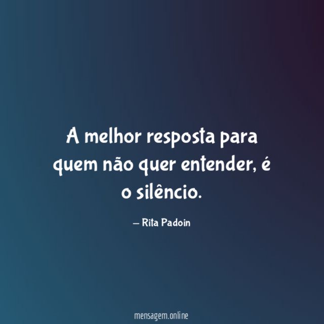A melhor resposta para quem não quer entender