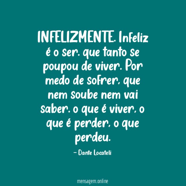 INFELIZMENTE.