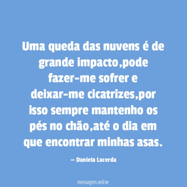 Uma queda das nuvens é de grande impacto