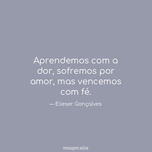 Aprendemos com a dor
