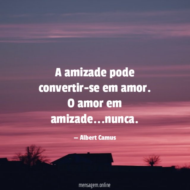 A amizade pode convertir-se em amor
