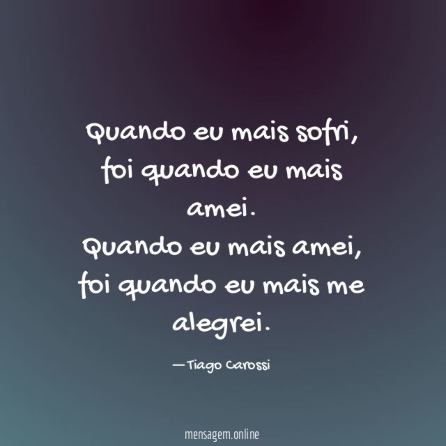 Quando eu mais sofri