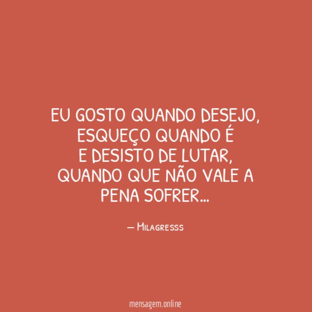 Eu gosto quando desejo