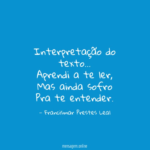 Interpretação do texto…