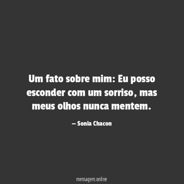 Um fato sobre mim