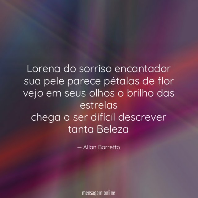 Lorena do sorriso encantador sua pele parece pétalas de