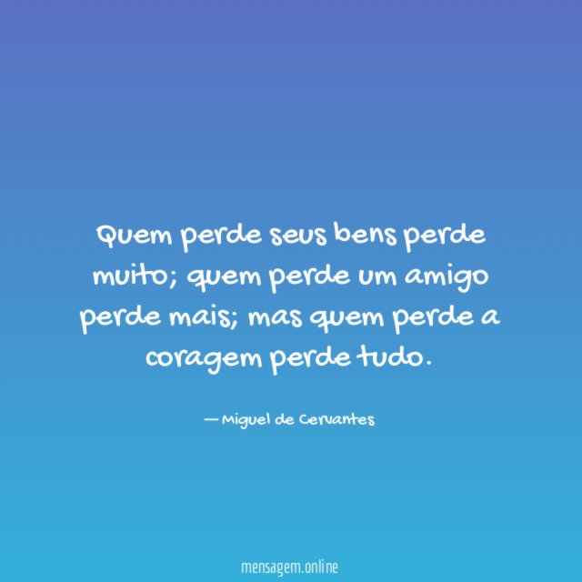 Quem perde seus bens perde muito