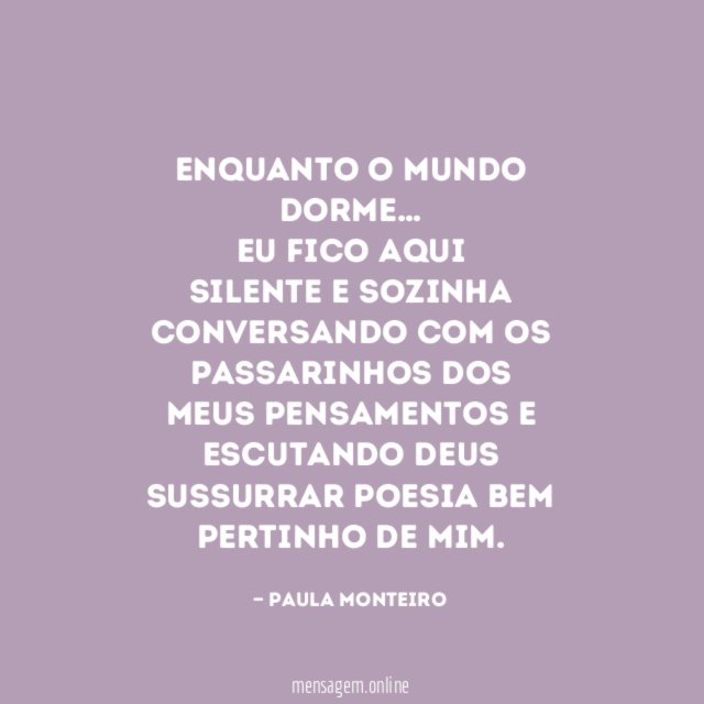 Enquanto o mundo dorme