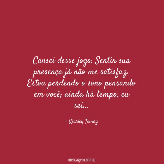 Cansei desse jogo