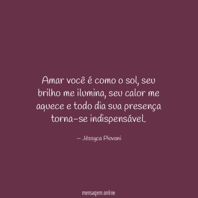 Amar você é como o sol