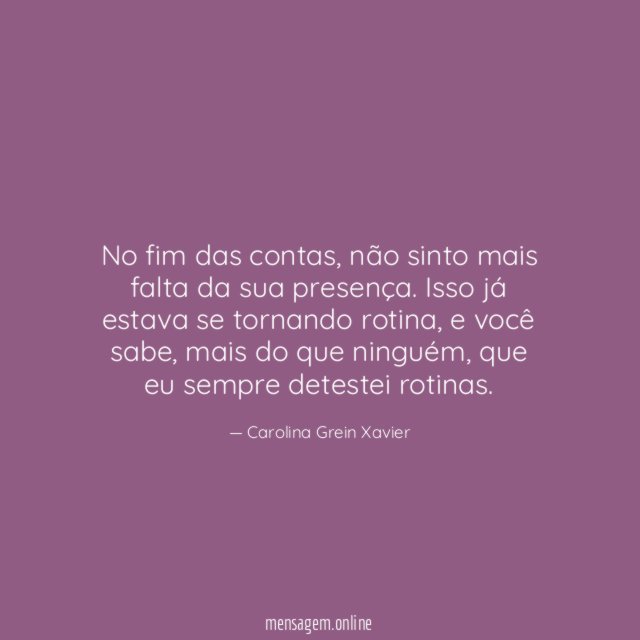 No fim das contas