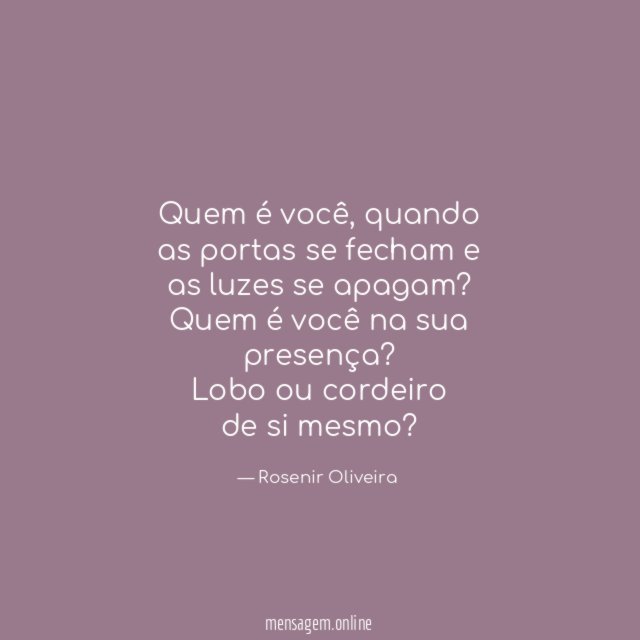 Quem é você