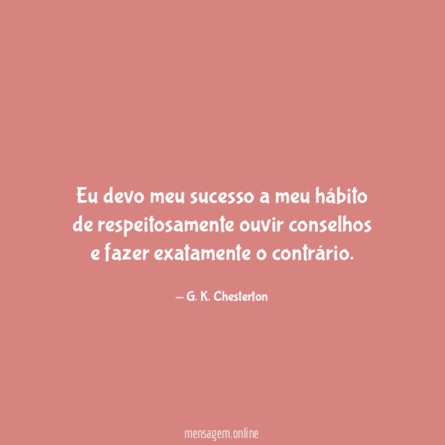 Eu devo meu sucesso a meu hábito de