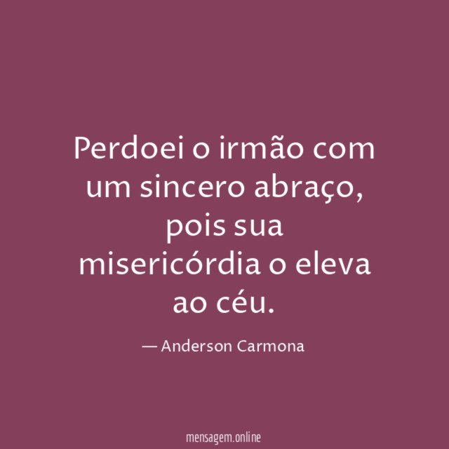 Perdoei o irmão com um sincero abraço