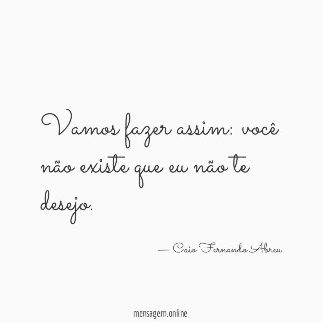 Vamos fazer assim