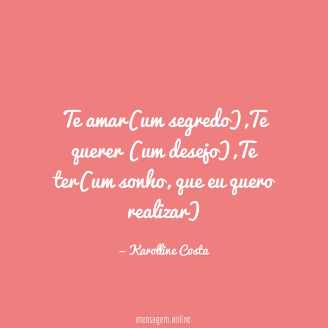 Te amar(um segredo)