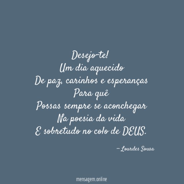 Desejo-te!