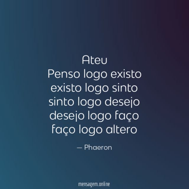 Ateu Penso logo existo existo logo sinto sinto logo desejo desejo logo