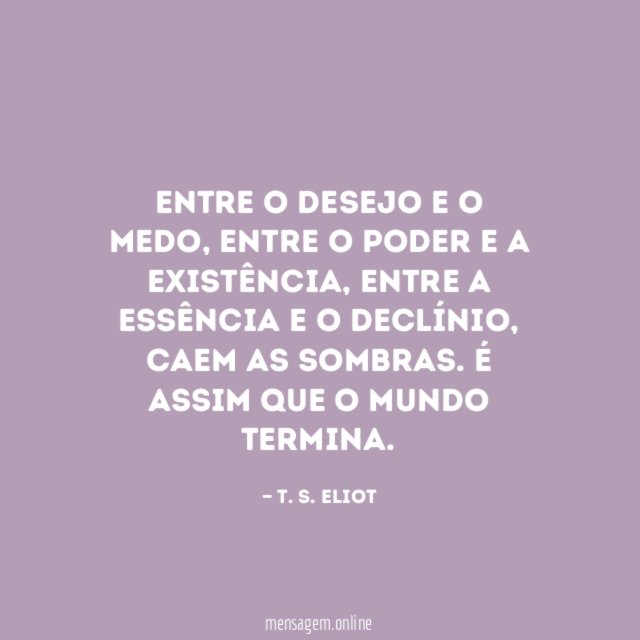 Entre o desejo e o medo