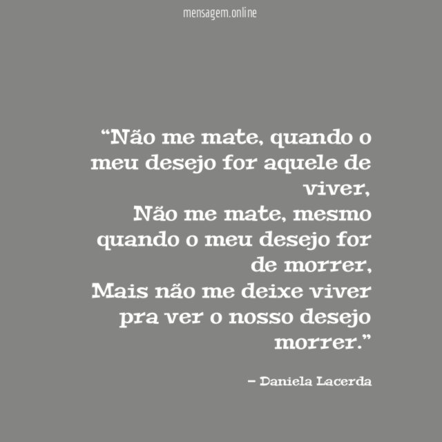 Não me mate