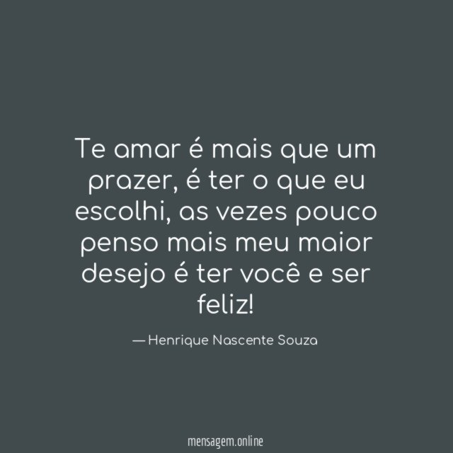 Te amar é mais que um prazer
