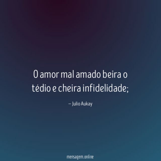 O amor mal amado beira o tédio e cheira infidelidade