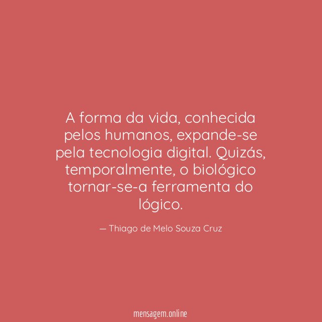 A forma da vida