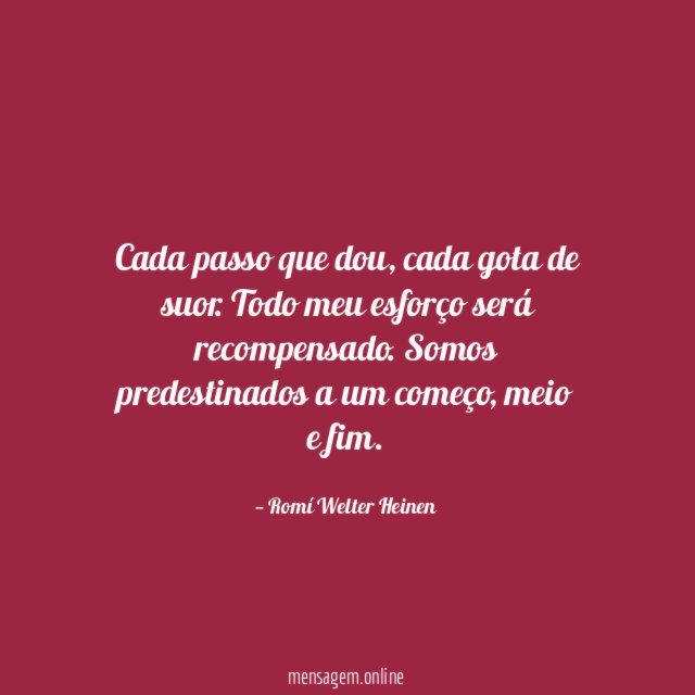 Cada passo que dou