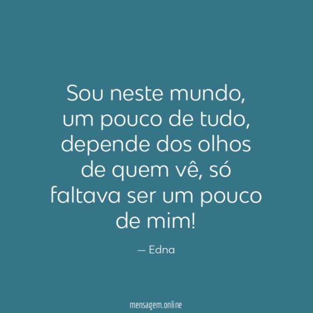 Sou neste mundo