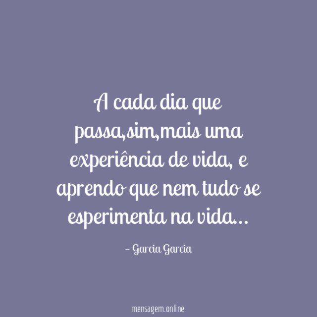 A cada dia que passa
