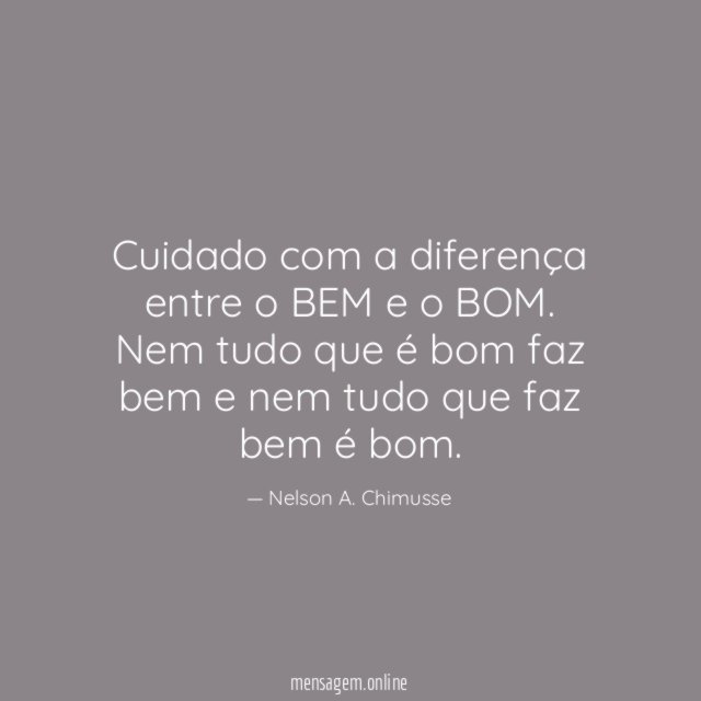 Cuidado com a diferença entre o BEM e o BOM