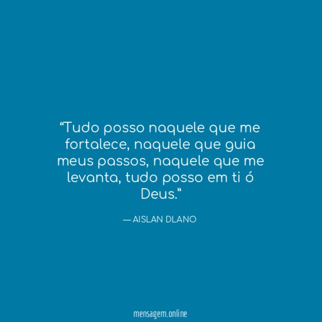 Tudo posso naquele que me fortalece
