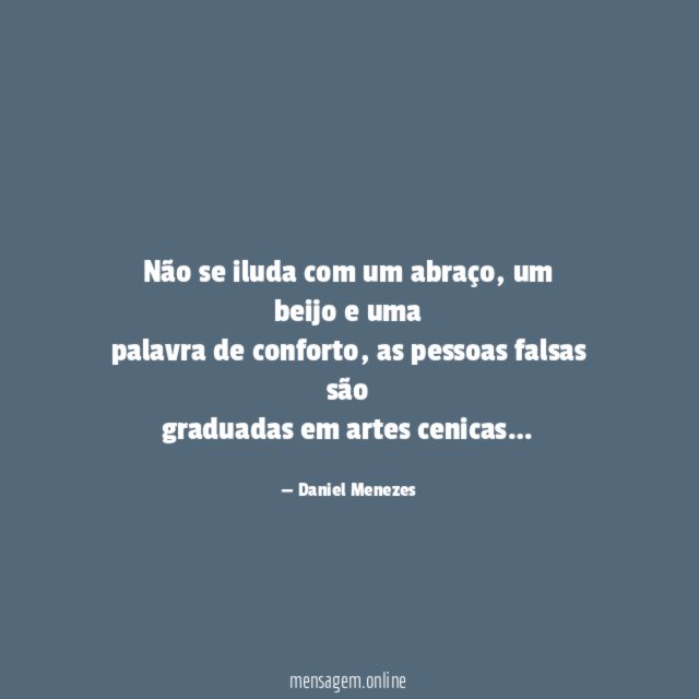 Não se iluda com um abraço