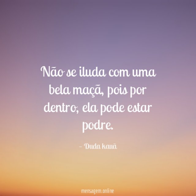 Não se iluda com uma bela maçã