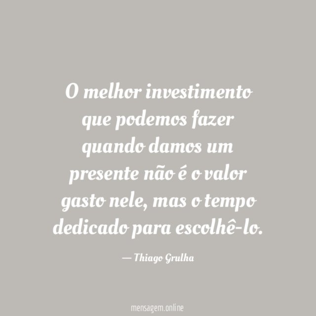 O melhor investimento que podemos fazer quando damos