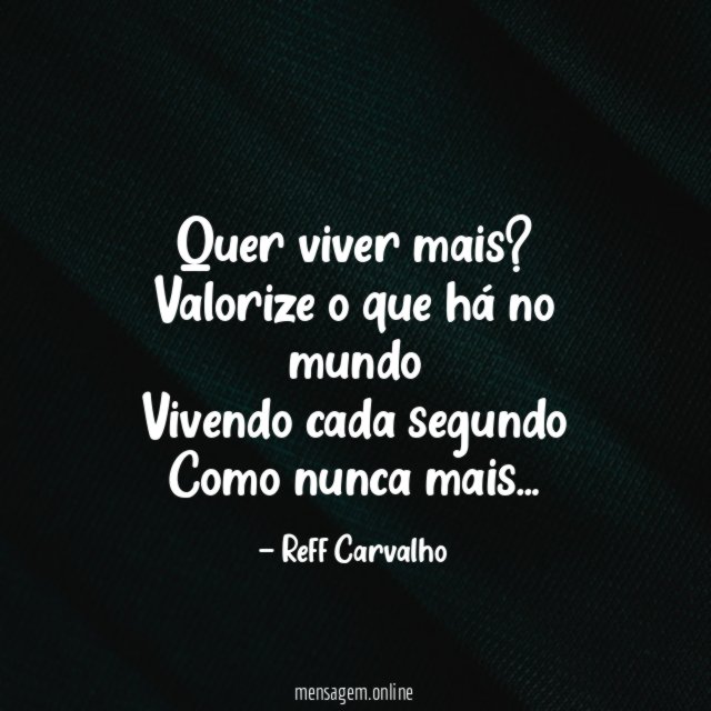 Quer viver mais