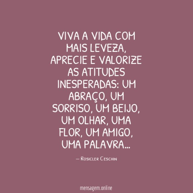 Viva a vida com mais leveza