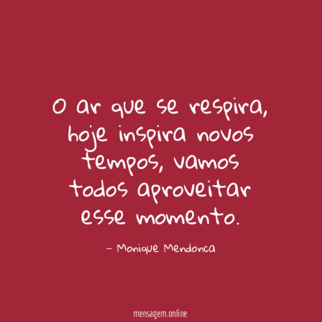 O ar que se respira